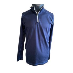 Puma Mens Navy Blue White Zip Up Track Jacket Large